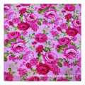 hot pink cotton printed satin fabric custom fabric printing floral printed fabric